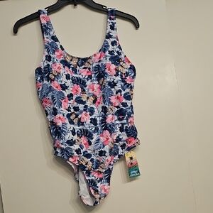 Jordan Floral One Piece Swimsuit - Blue and Pink